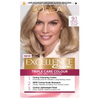 loreal paris excellence creme permanent hair dye various shades - 91 natural light ash blonde