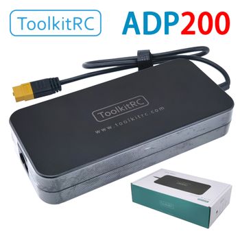 ToolKitRC ADP200 200W 4A cargador adaptador de fuente de alimentación DC19.5V 10.3A suministro XT60 adaptador de salida para RC iSDT GTPower HotRC SkyRC