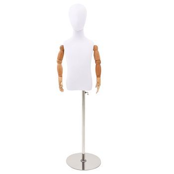 Maniquí Ajustable De 120-150 Cm Con Base Unisex Pp Blanco Vidaxl