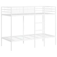 litera sin colchon acero blanco 90x190 cm vidaxl