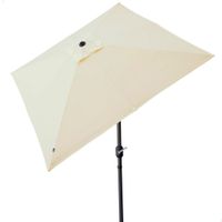 sombrilla para jardin cuadrada inclinable proteccion uv50 270x270x260 cm crema