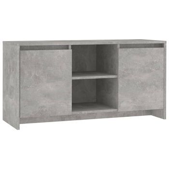 Mueble Tv | Mueble De Salón | Armario Tv Madera Contrachapada Gris Hormigón 102x37,5x52,5cm