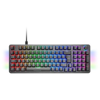 Mars Gaming MKPRO, Teclado Mecánico Gaming Completo, RGB Chroma, Switches Hot-Swap Mecánicos, Antighosting, Rueda de Control, Software Avanzado, Multiplataforma, Switch Silent , Idioma Español,