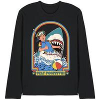steven rhodes camiseta manga larga stay positive para mujer