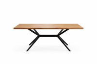 mesa de comedor extensible acabado roble 140180x90x75cm