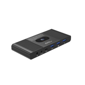 Interruptor KVM MicroConnect HDMI USB-C 2 Puertos 4K Ultra HD