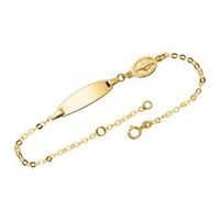 pulsera de oro de 9 quilates con simbolo de proteccion grabable