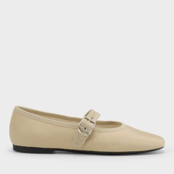Vagabond Women's Jolin Buckle Textile Ballet Flats - UK 4