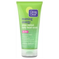 clean  clear morning energy shine control daily facial scrub