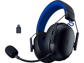 Auriculares gaming - Razer BlackShark V3 X HyperSpeed, 70 h de autonomía con conexion 2.4GHz en PC, Para PlayStation, Negro y azul