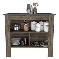 mesa auxiliar de cocina cala en melamina con 3 estantes