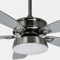 ventilador de techo con lampara de metal gris