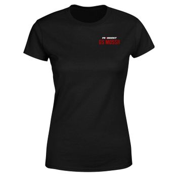 PBK GS Mossa Pocket Print Open Chest Logo Women's T-Shirt - Black - 5XL - Black