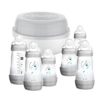 mam easy start bottle  microwave steriliser set