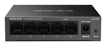 SWITCH NO GESTIONABLE MERCUSYS MS105GS 5P 10/100/1000 ETHERNET MINI DESKTOP CARCASA METALICA