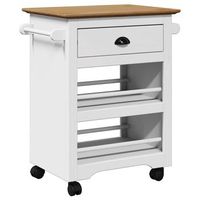 carrito de cocinarestanteria de cocina carrito de servir bodo blanco y marron 675x45x80 cm