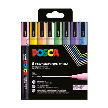 POSCA PC-3M rotulador (0,9 - 1,3 mm redondo) | Pack 8 uds