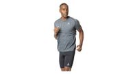 camiseta de manga corta sin costuras odlo  strong essential   strong gris