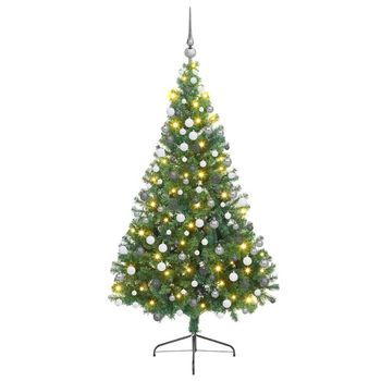 Árbol De Navidad Artificial Preiluminado Verde 180 Cm Pvc Vidaxl