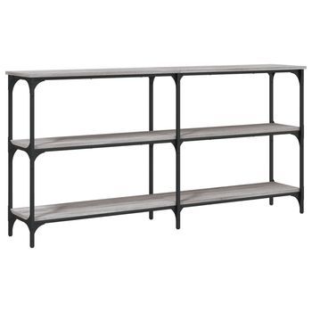 Mesa Consola | Mesa De Entrada | Mesa Auxiliar Madera De Ingeniería Gris Sonoma 150x29x75 Cm