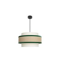 lampara colgante cornalina o50cm de altura regulable 1xe27 bombilla no incluida color beige y verde