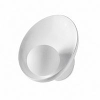 aplique de pared mid-century resina blanca con bola cristal g9 h26 cm