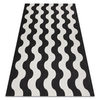 alfombra sisal flat 49377690 ondas crema  negro 200x290 cm