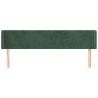 cabecero cama mueble de dormitorio de terciopelo verde oscuro 163 x 16 x 7888 cm verde m020008580