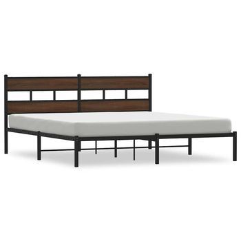 Estructura Cama Con Cabecero Sin Colchón Marrón Roble 190x200cm Vidaxl