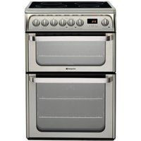 hotpoint hui611 x 60 cm electric ceramic cooker - stainless steel stainless steel