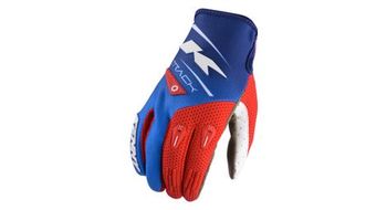 Guantes largos kenny track azul marino rojo