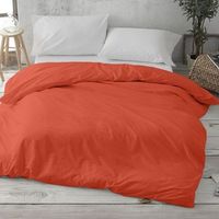 funda nordica lisa 80 algodon 20 poliester 200 x 190200 cm - coral - burrito blanco