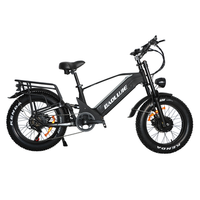 bicicleta electrica de doble motor baolujie dp-2011 neumaticos 24x4 48 v 20 ah negra