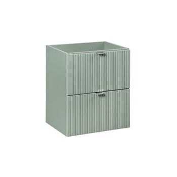 Mueble bajo lavabo 50cm 2 cajones paneles de melamina y mdf verde