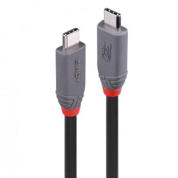 Cable USB4 Lindy 2 m USB-C a USB-C 40 Gbit/s Negro