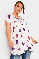 yours blusa blanca floral cintura fruncida mujer curvy y tallas grandes yours