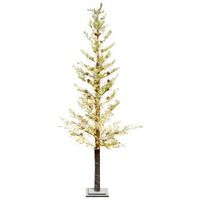 arbol de navidad artificial con led 245 cm exterior e interior moderno blanco grenivik