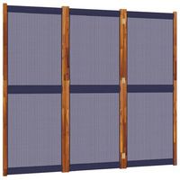 biombo divisor de 3 paneles azul oscuro 210x180 cm vidaxl