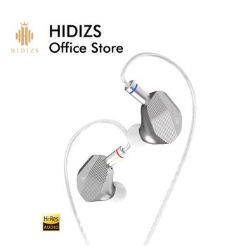 HIDIZS MP143 Salt, auriculares intrauditivos de alta fidelidad con monitores planos de 14,3 mm, audio de alta resolución, conector de 0,78 mm, 3,5 mm, 4,4 mm, cable de plata 6N.