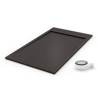 plato de ducha ambiente grafito - 90x150cm - resina con cargas minerales