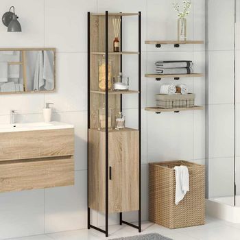 Vidaxl Mueble De Cuarto De Baño Sonoma 33 X 33 X 185,5 Cm