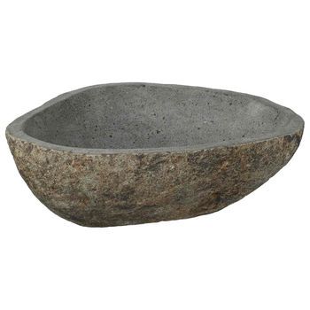 Fregadero De Piedra Río Gris Claro 52 X 40 X 15 Cm Vidaxl