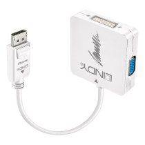 Lindy 41028 adaptador de cable de vÃdeo DisplayPort DVI-D + VGA (D-Sub) + HDMI Negro