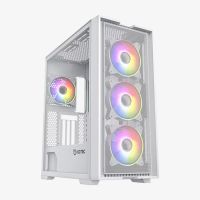caja gaming hiditec h2 air argb blanca e-atx 4 ventiladores cristal templado