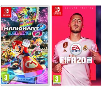 NINTENDO SWITCH Mario Kart 8 Deluxe & FIFA 20 Bundle