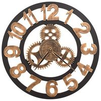 reloj de pared de metal dorado y negro 58 cm vidaxl