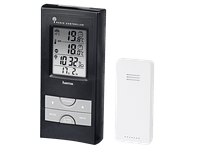 estacion meteorologica - hama ews-165 alarma de heladas reloj dcf con radiocontrol negro