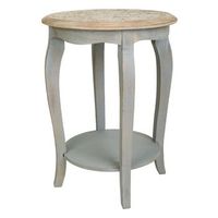 mesa auxiliar de madera artesanal gris45x45x60h cm