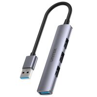hub unitek 4 puertos 5000 mbits usb 32 gen 1 h1208a aluminio gris