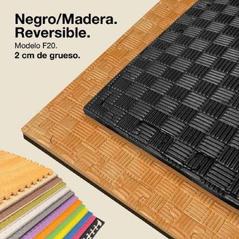 Jowy 15 Piezas (15m2) Tatami Puzzle 2cm 100x100cm – Superficie “5 Líneas” Madera